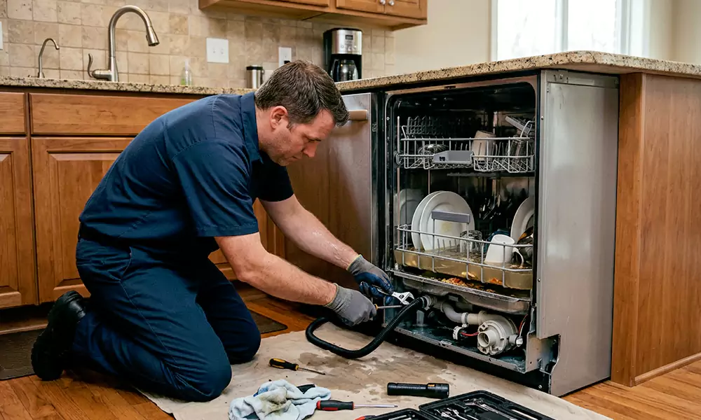 Dishwasher Not Draining Repair in Chicopee, MA