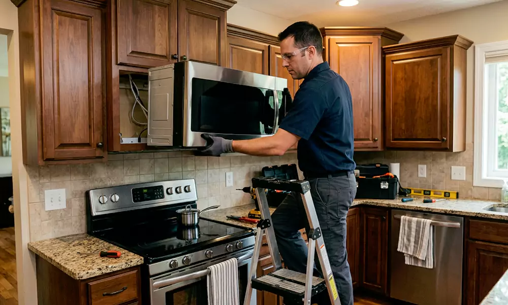 Microwave Installation in Chicopee, MA