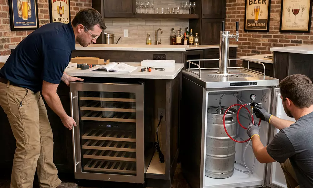 Wine Cooler and Kegerator Installation in Chicopee, MA