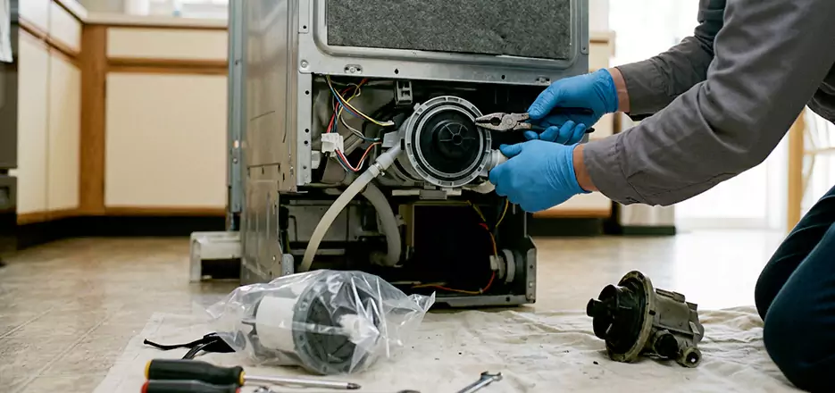 Dishwasher Motor Pump Replacement in Chicopee